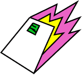 Illustration: fast envelope representing instant transfers.