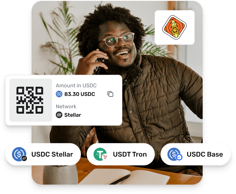 Person using the Seevcash app for cross-border payments on a tablet.